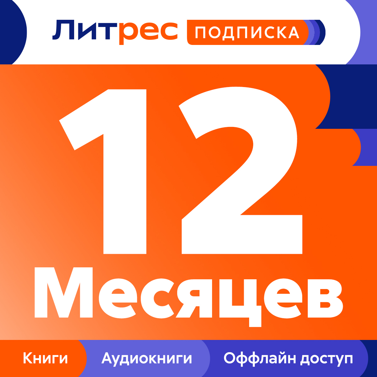Подарок: подписка на сервис ЛитРес на 12 месяцев