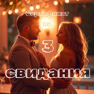 Сертификат на 3 свидания на 14 февраля