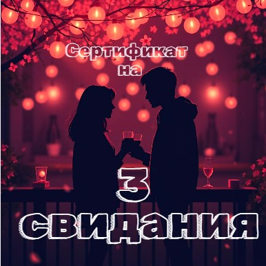 Сертификат на 3 свидания на 14 февраля